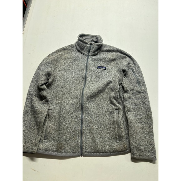 Patagonia Sweaters - Patagonia Better Sweater Fleece Sweater Gray Full Zip Mockneck Womens Sz Medium